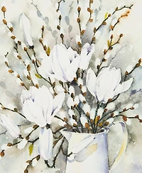 Laura Ashley Willow in Vase Framed Print Wall Art, 19.7" x 15.7"