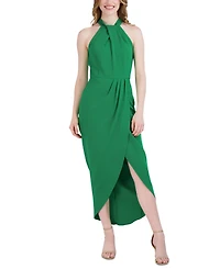 julia jordan Knot-Neck Tulip-Hem Midi Dress