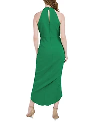 julia jordan Knot-Neck Tulip-Hem Midi Dress
