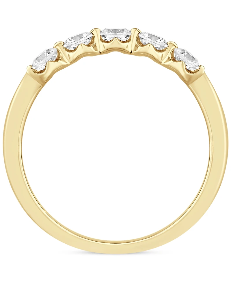 Diamond Five Stone Band (1/2 ct. t.w.) 14k White or Yellow Gold