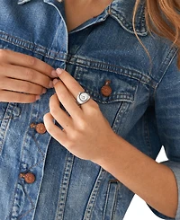 Fossil Women's Ring Watch Two-Hand Gold-Tone Stainless Steel Bracelet Watch, 15mm