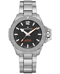 Hamilton Men's Swiss Automatic Khaki Navy Frogman Stainless Steel Bracelet Watch 46mm