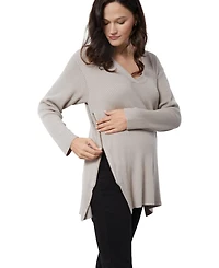 Women's Maternity Side Zip Nursing Sweater