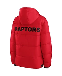 Women's Wear by Erin Andrews Red Toronto Raptors Plush Puffer Full-Zip Jacket