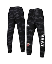 Men's New Era Black, Camo Miami Heat Tonal Joggers