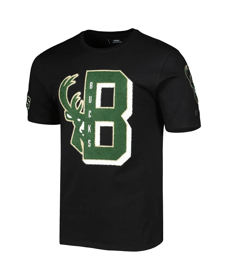Men's Pro Standard Black Milwaukee Bucks Mash Up Capsule T-shirt