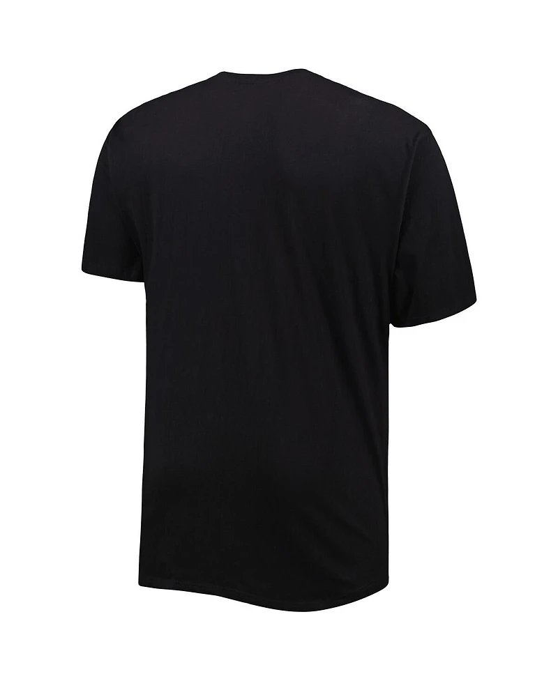 Men's Black Golden State Warriors Big and Tall Heart and Soul T-shirt