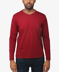 X-Ray Men's Soft Stretch V-Neck Long Sleeve T-shirt