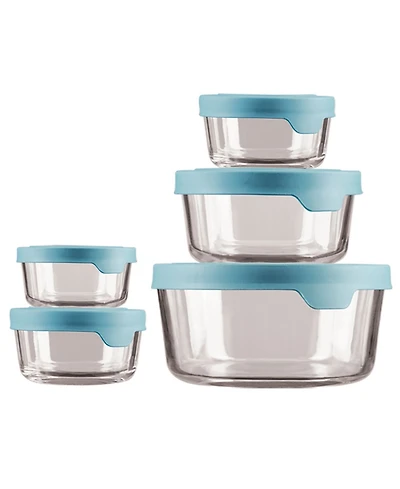 Anchor Hocking 10-Pc. Round Glass Round Food Storage Set