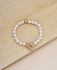 Ettika Pearl Beaded Toggle Bracelet