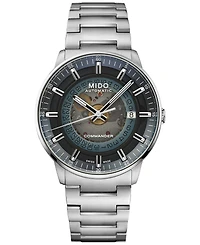Mido Men's Swiss Automatic Commander Stainless Steel Bracelet Watch 40mm