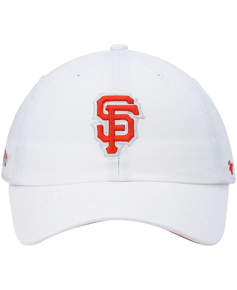 Men's '47 Brand White San Francisco Giants Area Code City Connect Clean Up Adjustable Hat