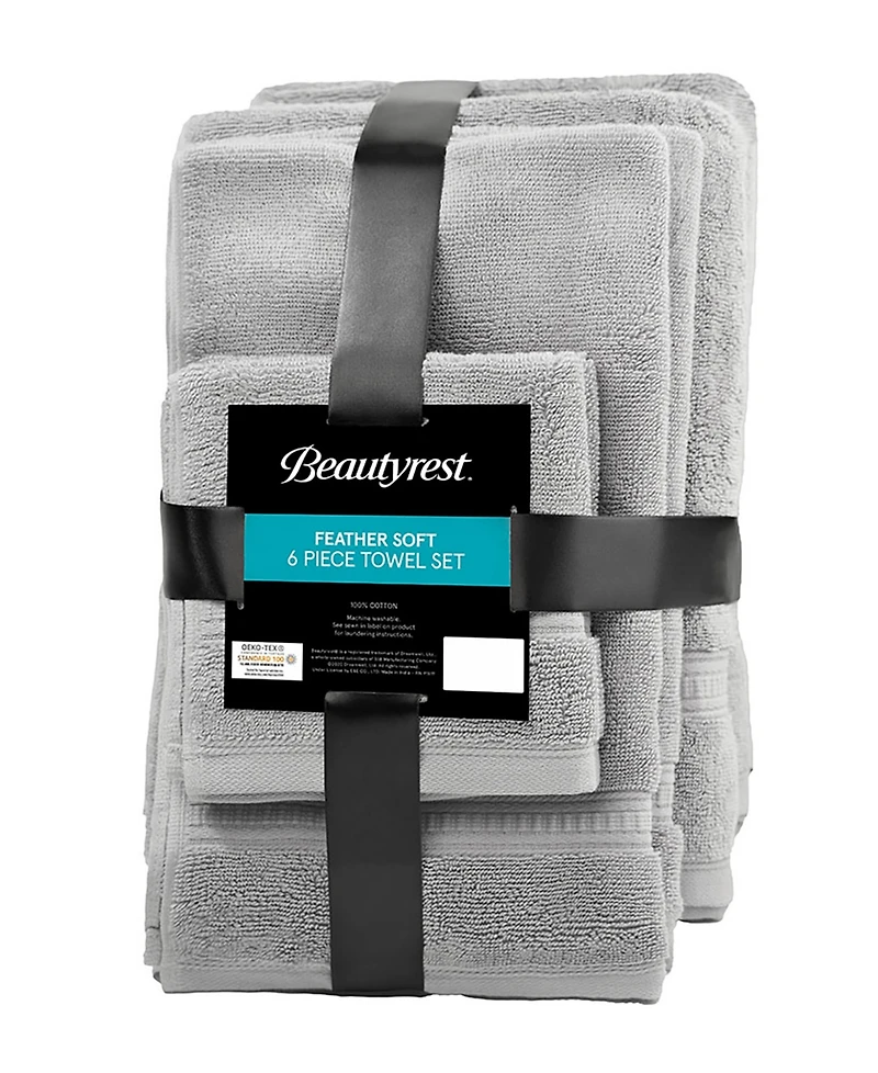 Closeout! Beautyrest Plume Feather Touch Cotton 6-Pc. Bath Towel Set