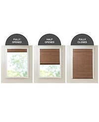 Madison Park Bamboo Light Filtering Roman Shade, Single Panel for Bedroom, light filtering 100% Natural bamboo window Roman Shades for Living Room, Wi