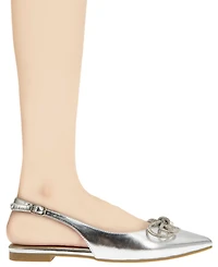 BCBGeneration Women's Kristin Rhinestone Bow Sling Back Flat