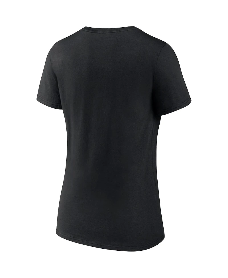 Women's Fanatics Black Boston Celtics Hometown Collection 617 V-Neck T-shirt