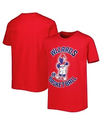Big Boys Red Washington Wizards Mascot Show T-shirt