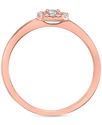 Diamond Square Halo Engagement Ring (1/5 ct. t.w.) in 14k White, Yellow or Rose Gold