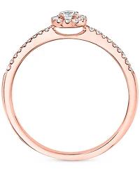 Diamond Halo Engagement Ring (1/4 ct. t.w.) 14k White, Yellow or Rose Gold