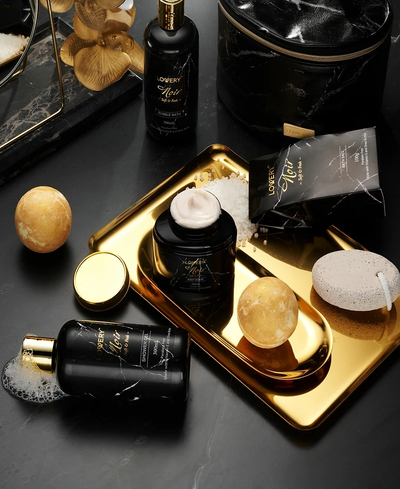 Lovery 7-Pc. Noir Luxury Body-Care Gift Set