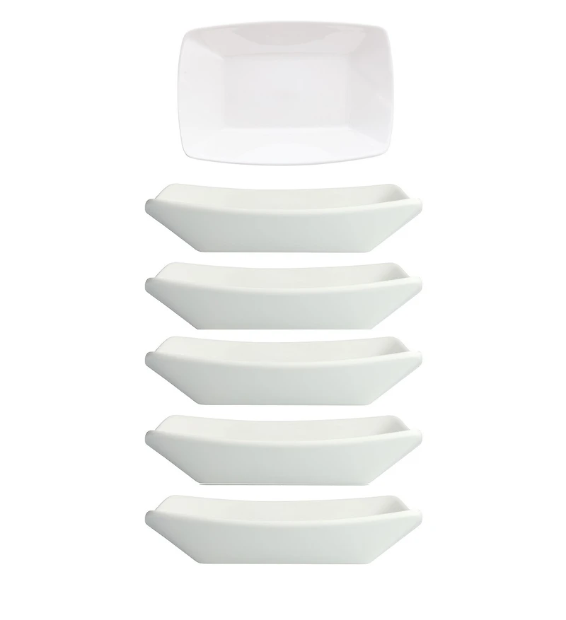 Fortessa Melamine Street Eats Boats, Set of 6