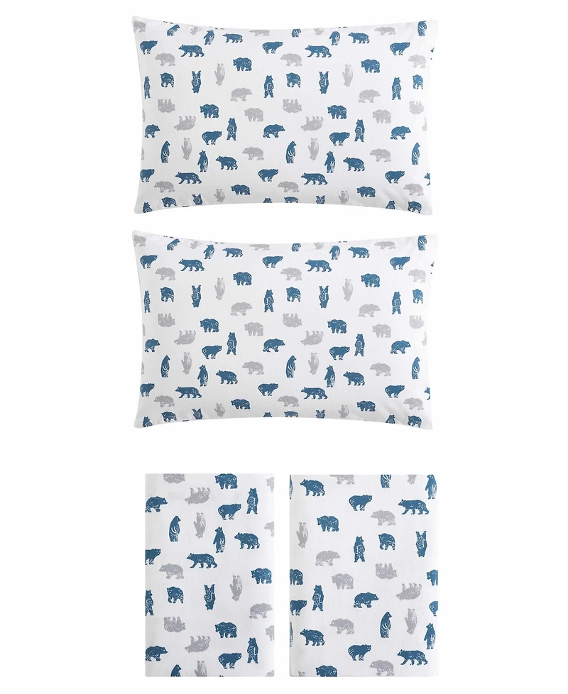 Eddie Bauer Printed Cotton Flannel 3-Pc. Sheet Set, Twin Xl
