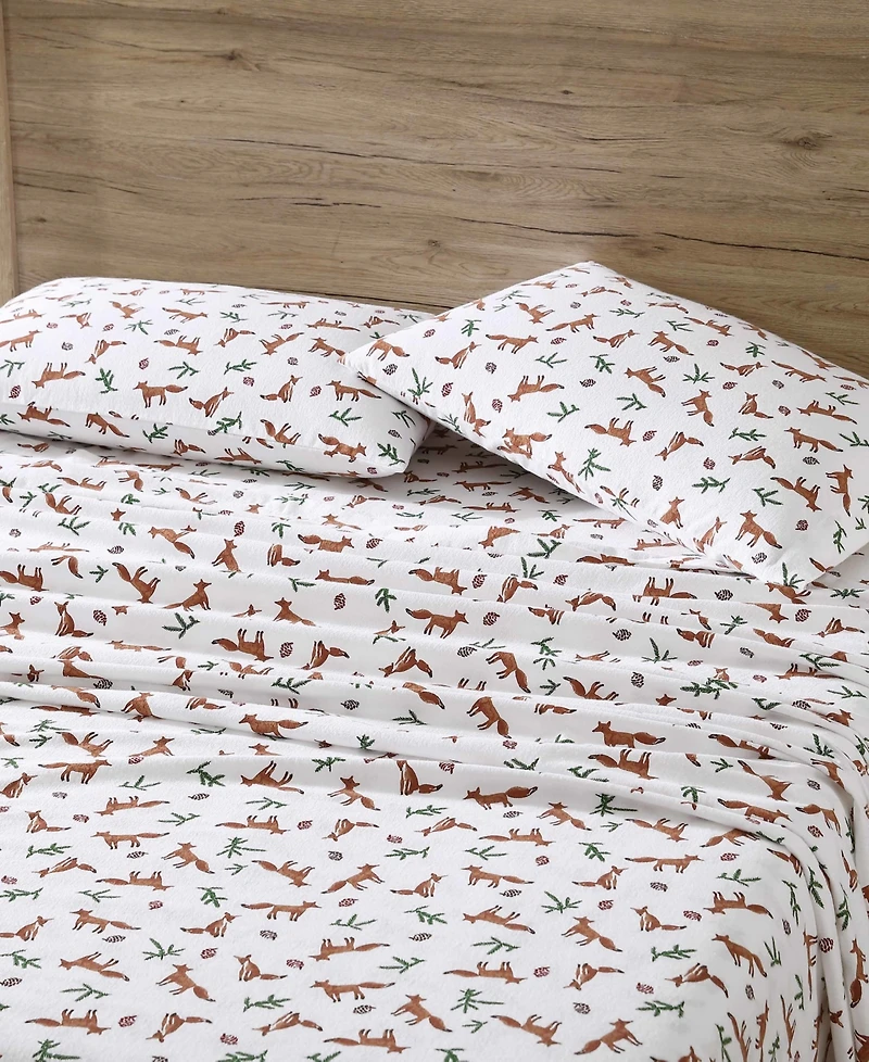 Eddie Bauer Printed Cotton Flannel 3-Pc. Sheet Set