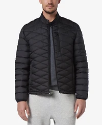 Marc New York Men's Racer Style Quilted Packable Jacket