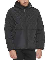 Kenneth Cole Men's Diamond Quilted Hooded Jacket