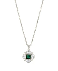 Sterling Forever Cubic Zirconia Hermia Pendant Necklace