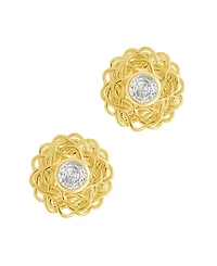 Sterling Forever Cubic Zirconia Lanira Stud Earrings