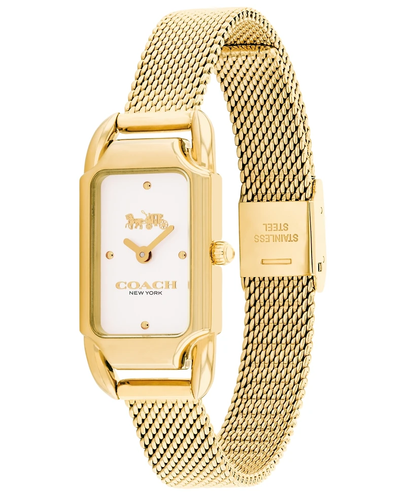 Coach Women's Cadie Stainless Steel Mesh Bracelet Watch, 17.5 x 28.5mm