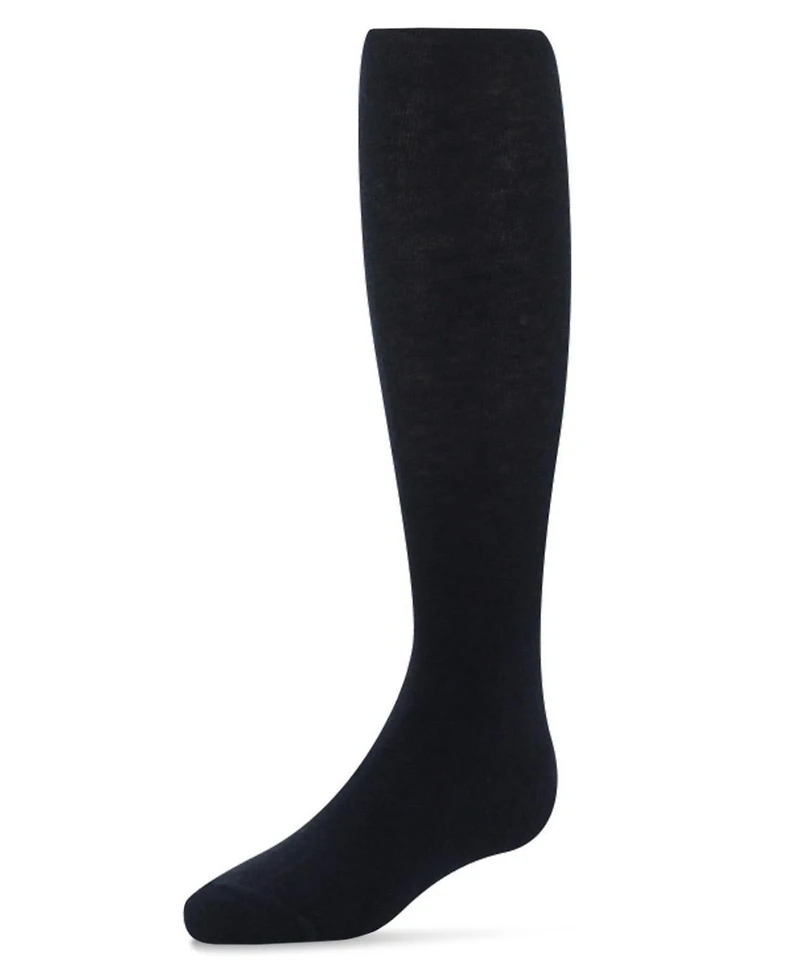 MeMoi Baby Girls Solid Cotton Blend Basic Non-Binding Sweater Tights