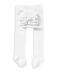 MeMoi Baby Girls Rhumba Cotton Blend Tights With Ruffles