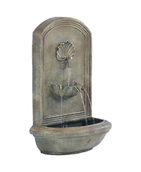 Seaside 27-Inch Outdoor Wall Fountain - Outdoor Water Fountain for Garden, Patio and Balcony