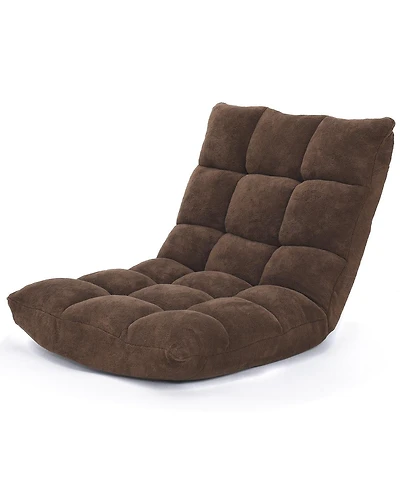 Adjustable 14-Position Floor Chair Folding Lazy Gaming Sofa Cushioned