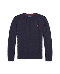 Polo Ralph Lauren Big Boys Cable- Knit Crewneck Sweater