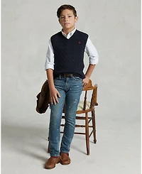 Polo Ralph Lauren Big Boys Cable- Knit Sweater Vest