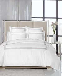 Hotel Collection Chain Links Embroidery 100% Pima Cotton Duvet Cover Set, Full/Queen, Exclusively at Macy's