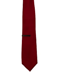 ConStruct Men's Solid Tie & 1-1/2" Tie Bar Set