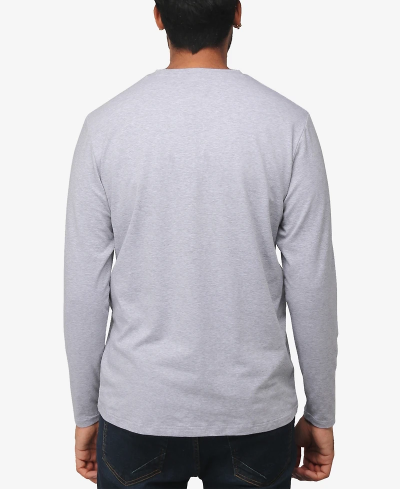 X-Ray Men's Soft Stretch Crew Neck Long Sleeve T-shirt