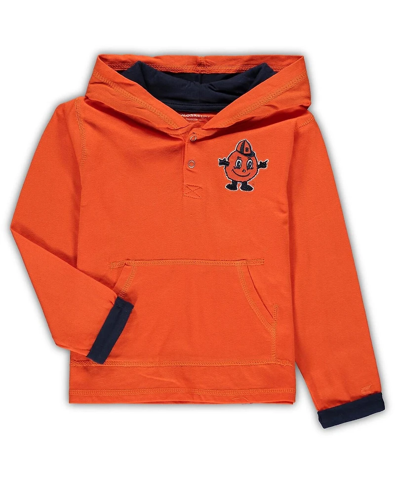 Toddler Boys Colosseum Orange, Heathered Gray Syracuse Orange Poppies Hoodie and Sweatpants Set