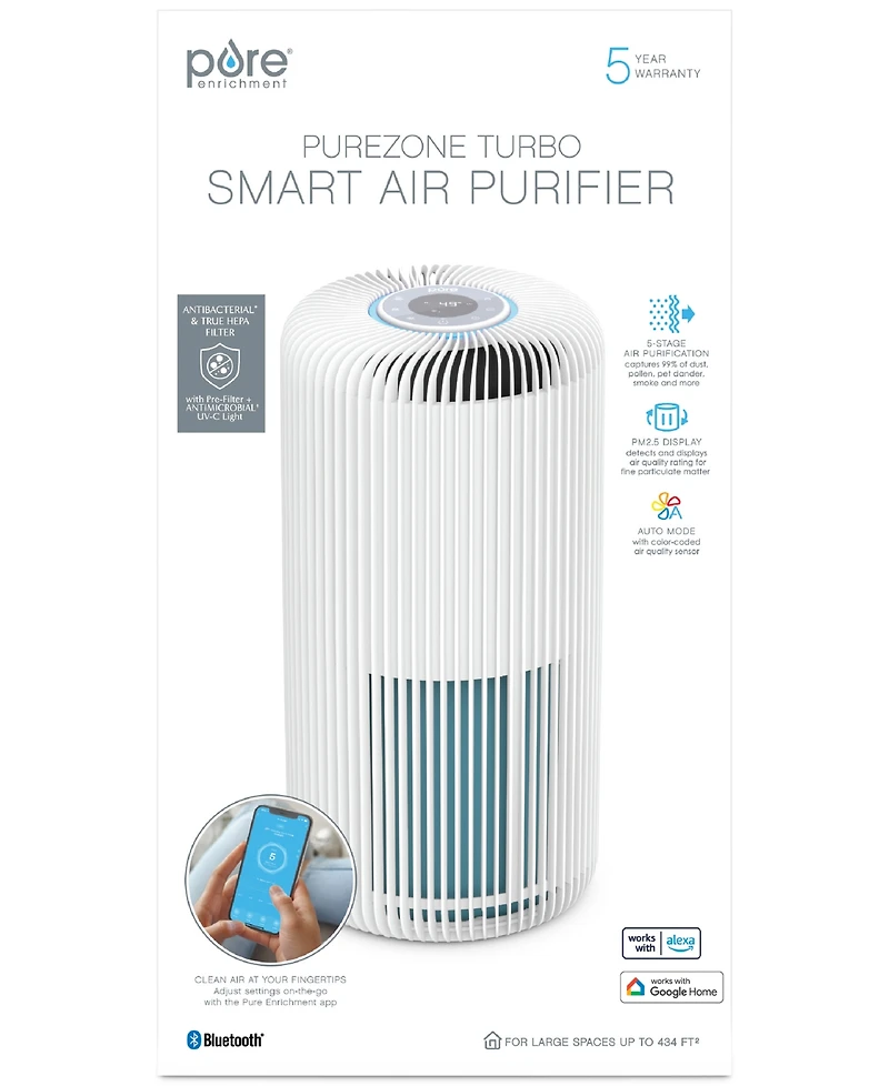 Pure Enrichment Smart 5-in-1 True Hepa Air Purifier