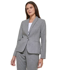 Tommy Hilfiger Women's Glen Plaid Single-Button Blazer