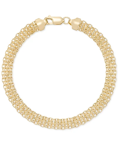 Italian Gold Bombay Bismark Chain Bracelet in 14k Gold