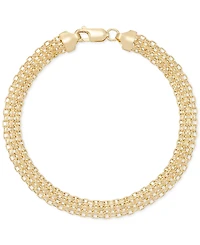 Italian Gold Bombay Bismark Chain Bracelet in 14k Gold