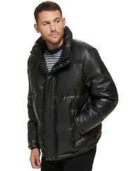 Calvin Klein Men's Faux Leather Classic Puffer Jacket