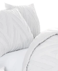 Southshore Fine Linens Chevron Clipped Jacquard 3-Pc. Comforter Set, King