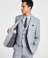 Bar Iii Men's Slim-Fit Wool Sharkskin Suit Jacket, Created for Macy's