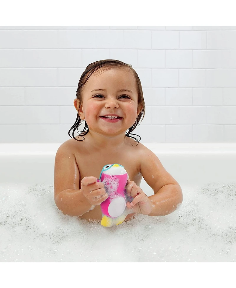 Munchkin Toddler Wind Up Swimming Penguin Baby Bath Toy, Pink